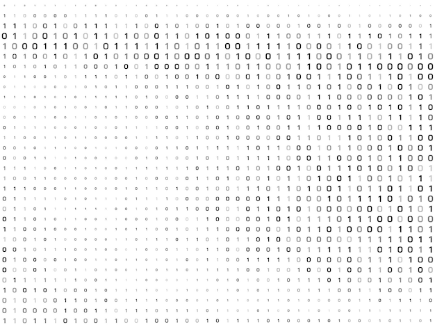 Binary code futuristic background for coding or programming