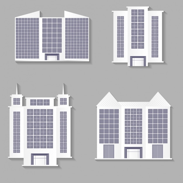 Colección de edificios planos