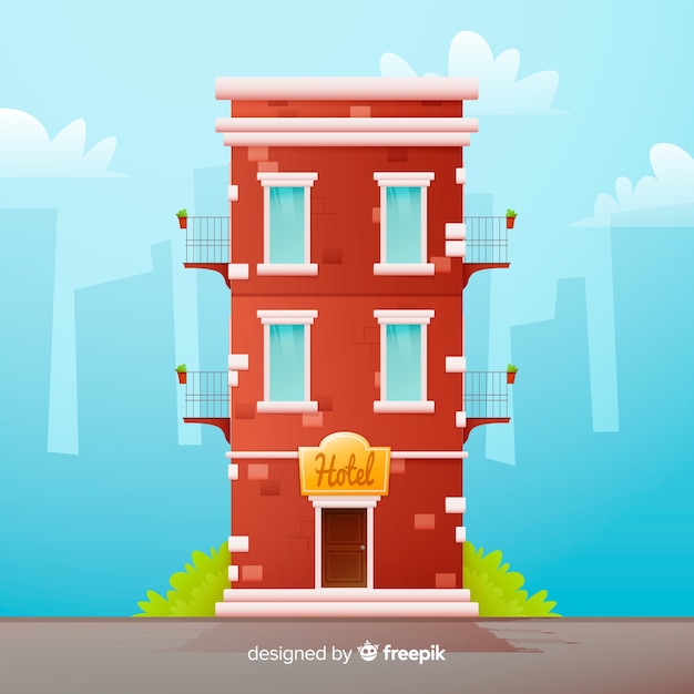 Edificio de hotel flat