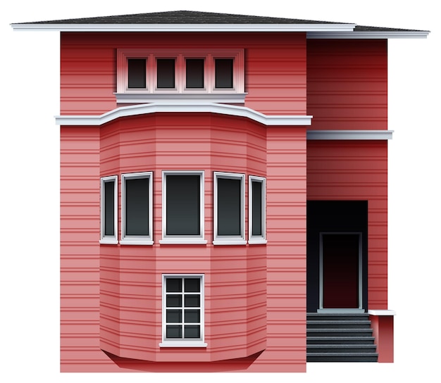 un edificio rosa