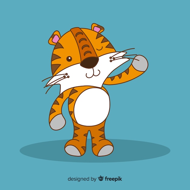 Fondo tigre saludando