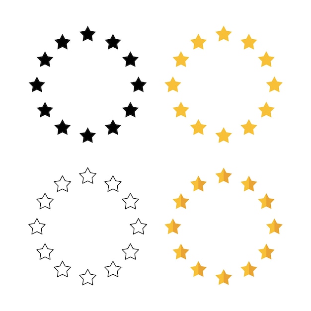 Múltiples estilos de círculo de estrellas