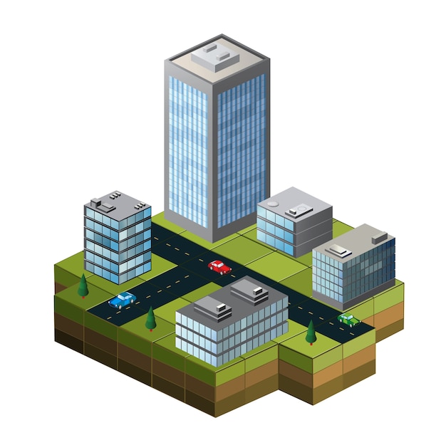 Edificios isométricos