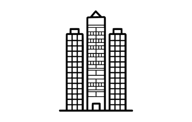 icono de edificio signo vectorial de edificio