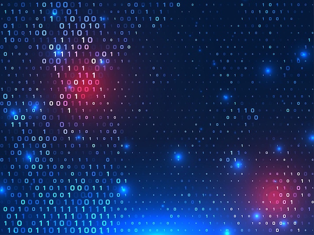 Modern Binary code concept digital background for programming and coding