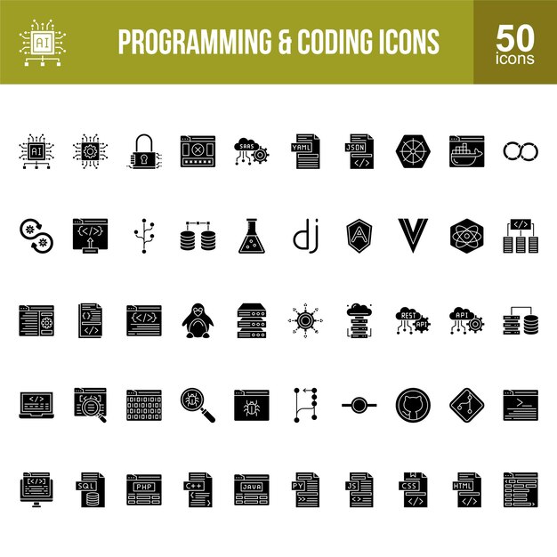 Programming  Coding Icons