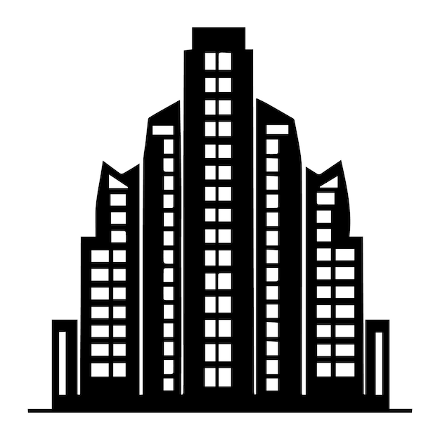 silueta de vector de edificio