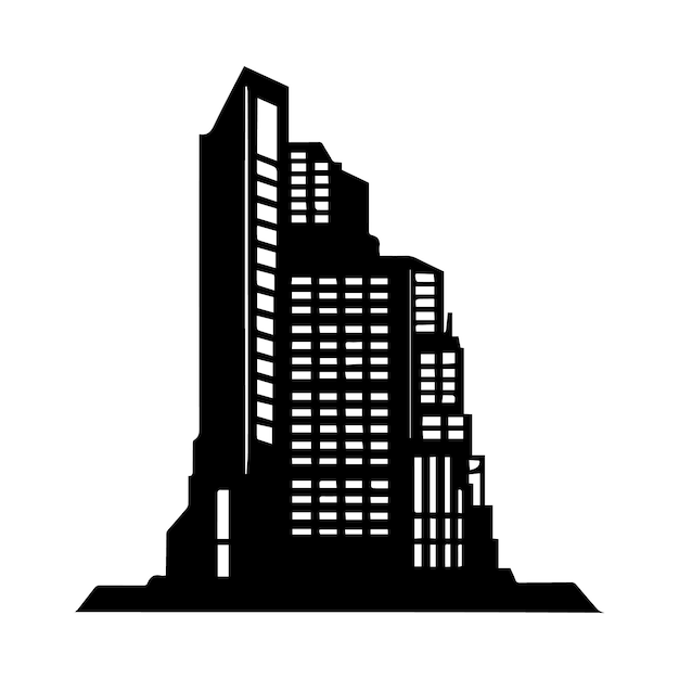 silueta de vector de edificio