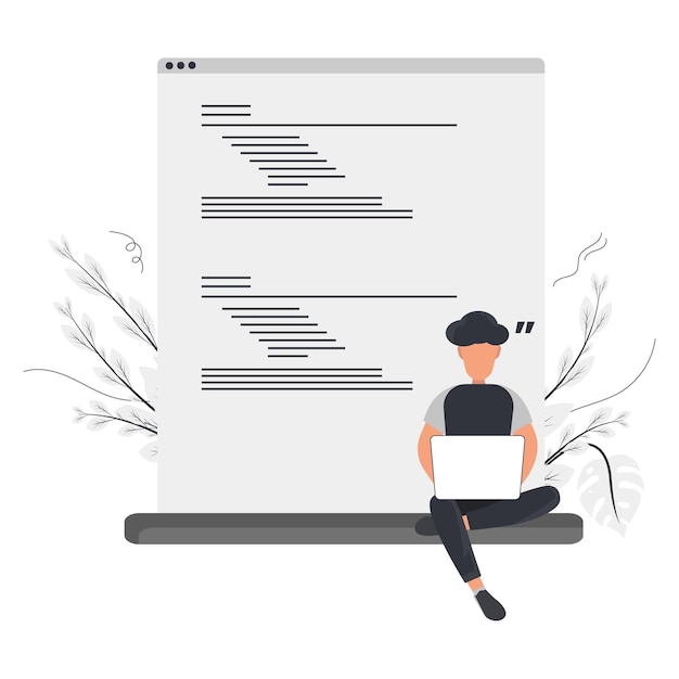 Source Code Illustration Programming Script Development Concept