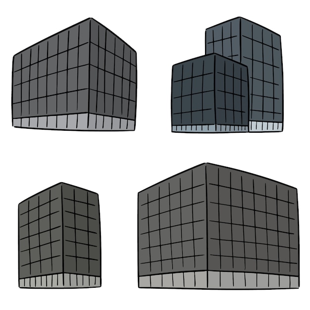 Vector conjunto de edificio