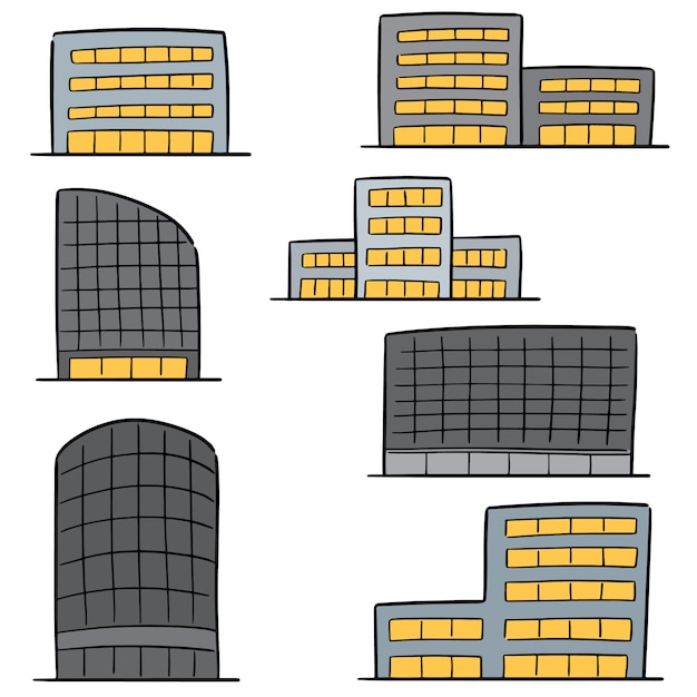 Vector conjunto de edificio