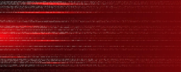 Virus code flow red binary code bug cyber attack pattern malware attack ransomware warning