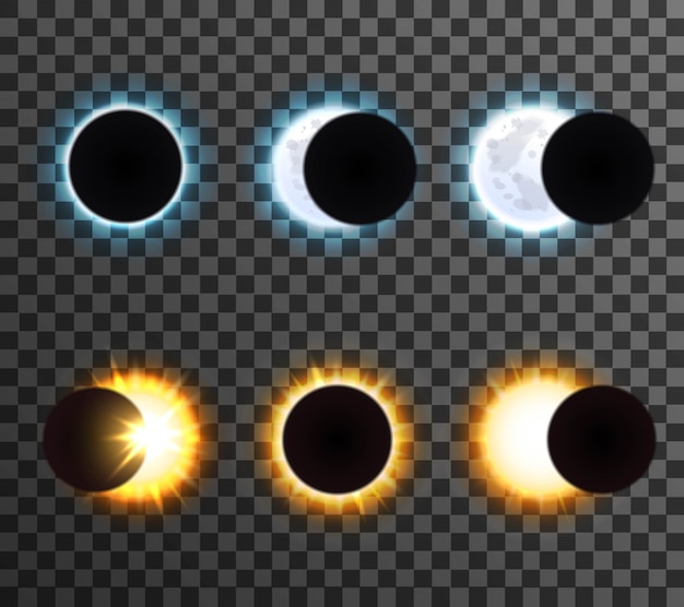 Conjunto de Eclipse Sol e Lua