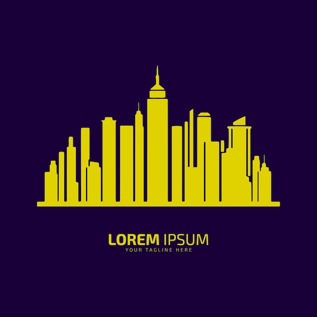 Edificio logo edificio icona edificio vettoriale silhouette edificio